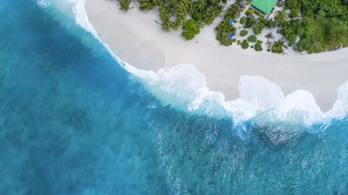 Aerial view of the Sarasota coastline